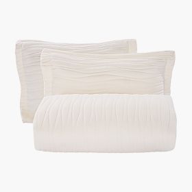 VEVOR Queen Quilt Set, 3-Piece Lightweight Comforter, Microfiber Queen Size Bedding Set, Beige Bedspreads with 1 Quilt and 2 Pillow Shams