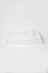 Omne Sleep 4-Piece White Microplush and Bamboo Flex Head Queen Hypoallergenic Sheet Set