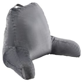 VEVOR Reading Pillow, Large Size Bed Pillow with Shredded Memory Foam, Back Pillow with 3 Pockets and Washable Short Velvet Cloth, Top with Handl