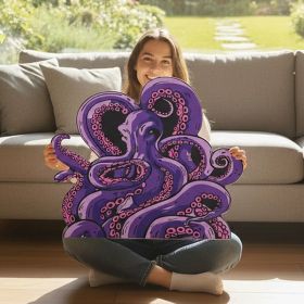 Green And Purple Cthulhu Rugs Water Absorbent Bath Mat Octopus Anime Rug Graphic Gothic Bathroom Rugs Fantasy Decorate, Non Slip Backing, Unique Gift (Option: Purple-2527in)