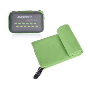 Camping Towels Super Absorbent; Fast Drying Microfiber Travel Towel; Ultra Soft Compact Gym Towel ; Sport Towel (Color: green, size: XS 30x50cm)