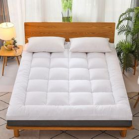 Topper Pad for Mattress Full (Color: White)