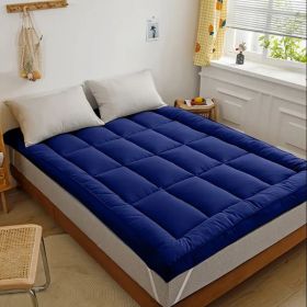 Topper Pad for Mattress Full (Color: navy blue)