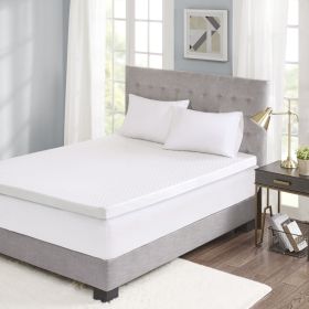 Hypoallergenic 3" Cooling Gel Memory Foam Mattress Topper with Removable Cooling Cover (Color: as Pic)